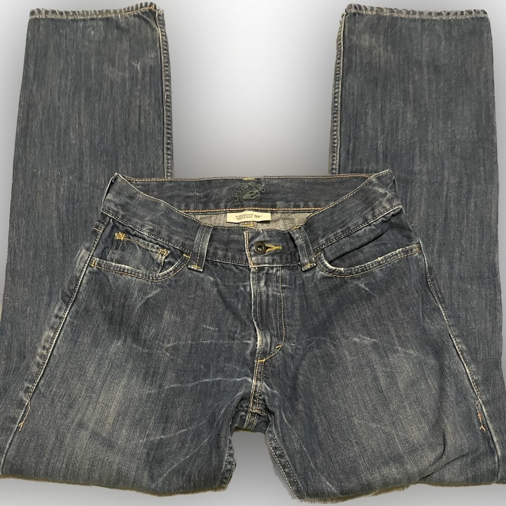 Vintage White Tab Levis 514 Slim Straight Jeans - Picture 6 of 8